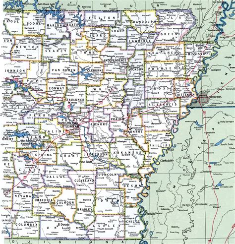 Arkansas Counties Map Free Printable Map Of Arkansas Counties And Cities