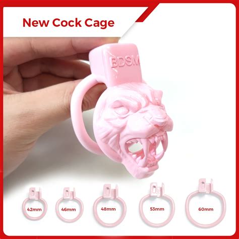 Bdsm Pink Cheetah Small Chastity Devices Cock Cage Male Bondage Lock
