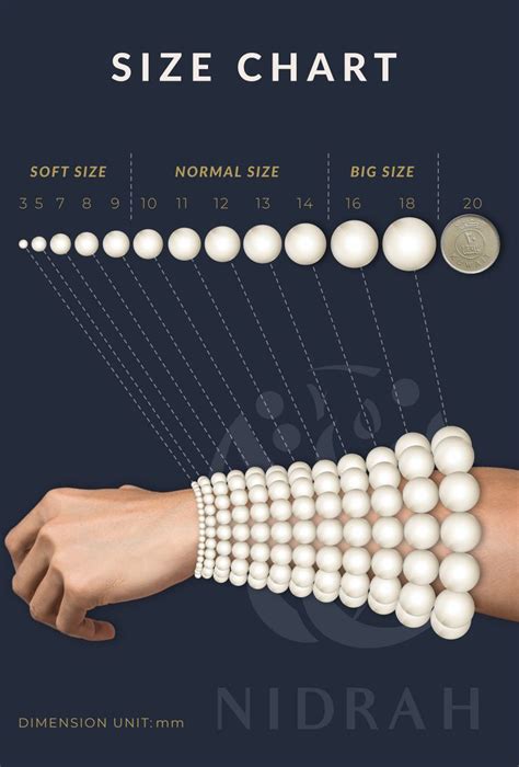 Bead Bracelet Size Chart