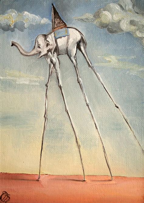 In This Painting The Elephants Legs Are Way Out Of Proportion Which Is