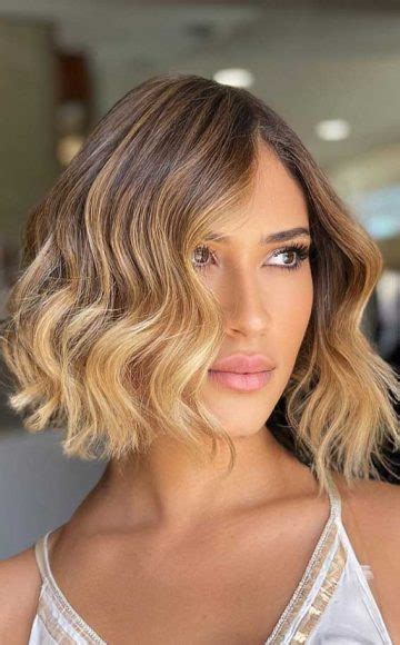 50 trendy hair colors to wear in winter golden sand french balayage bob haircut