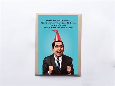 Michael Scott Birthday Card The Office Us Birthday Card Thats What She