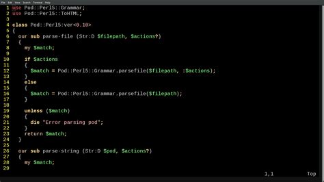 Activating Perl Syntax Highlighting In Vim