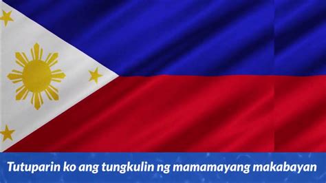 Panatang Makabayan Panunumpa Ng Katapatan Sa Watawat Ng Pilipinas