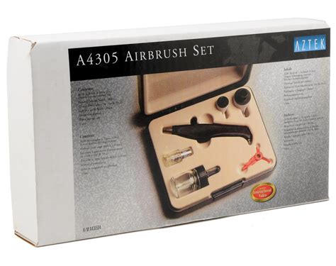 Testors Aztek A430 7 Peice Resin Airbrush Kit Wplastic Case Tesa4305