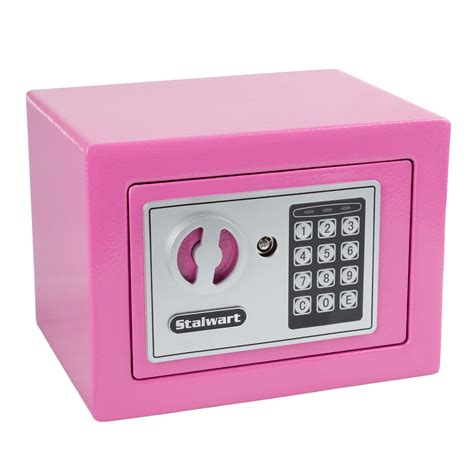 Stalwart Safe Portable Digital Electronic Security Safe Box Pink