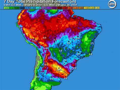 ☼ time of sunrise and sunset. Brazil, Argentina Crop Weather Update