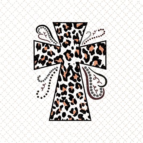 Leopard Cross Design Png Svg Eps Artwork Digital File For Etsy