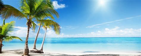 Tropical Beach Paradise Hd Desktop Wallpaper Widescreen High