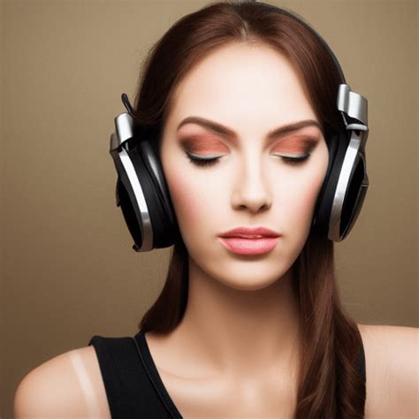 Beautiful Swinger Woman With Huge Stereo Headphones · Creative Fabrica