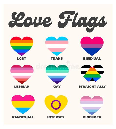 Lgbtq Sexual Identity Pride Flags Collection Flag Of Gay Transgender Bisexual Lesbian Etc