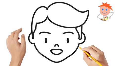 After you finish this step you should have a clean line drawing of the face. How to draw a boy head | Easy drawings - YouTube
