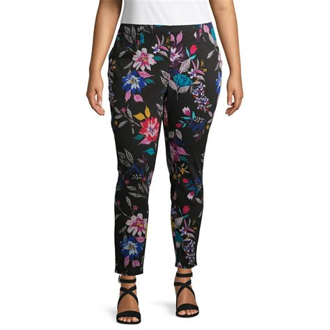 terra and sky terra and sky women s plus size floral printed jeggings