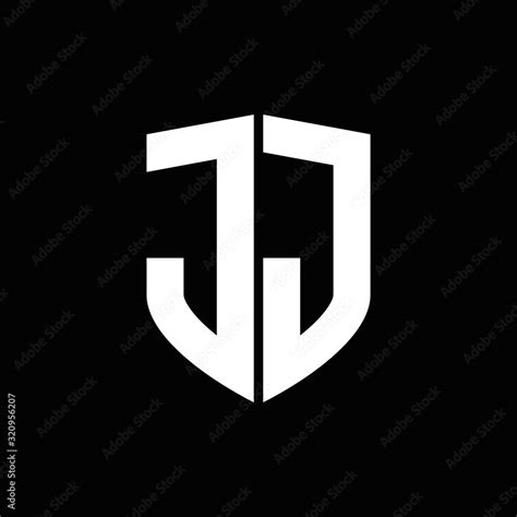 Jj Logo Monogram With Shield Shape Design Template Stock Vector Adobe