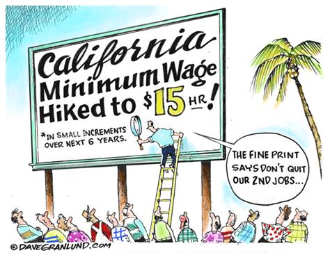 (the minimum wage for tipped employees will increase to $9.87 over the same period.) the schedule of annual increases was delayed for certain seasonal connecticut enacted hb 5004 in may, which will raise the state minimum wage to $15 by 2023. Dave Granlund - Editorial Cartoons and Illustrations » California min wage 15