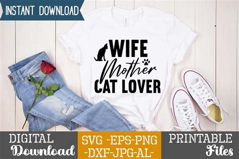 Wife Mother Cat Lover Graphic By Sima Crafts · Creative Fabrica