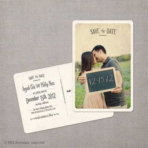 Save The Date Postcard Wedding Save The Date Card Photo Etsy