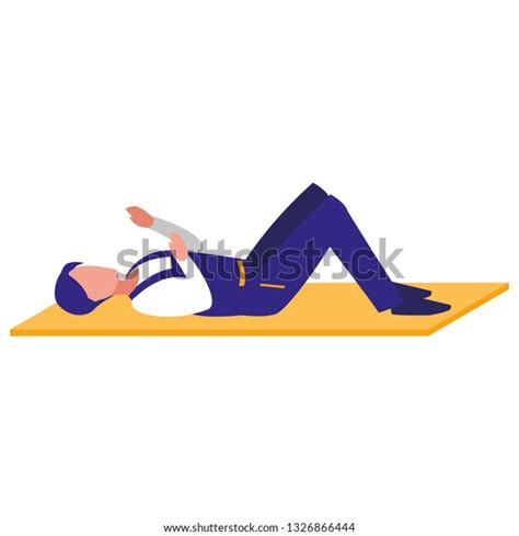 Mechanic Worker Lying Down Working Stock Vector Royalty Free