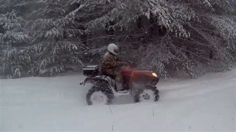 Deep Atv Snow Riding Youtube