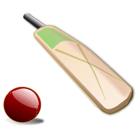 Cricket Bat And Ball Vector Illustrations Free Svg