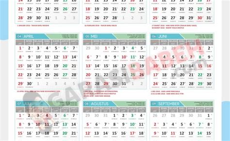 Kalender 2018 Lengkap Nasional Hijriyah Dan Jawa Cdr File Otosection