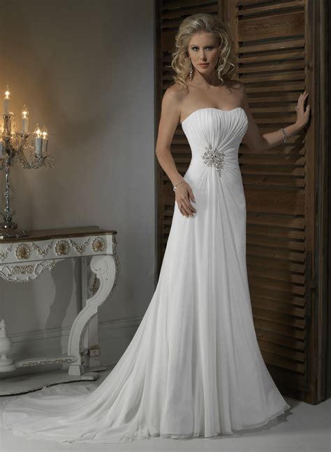 Chiffon wedding white dress demetrios size 12. Latest Bridal Luxury Dress Fabrics Trends & Designs 2018-2019