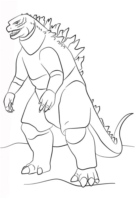 Giant Godzilla Coloring Page Free Printable Coloring Pages For Kids