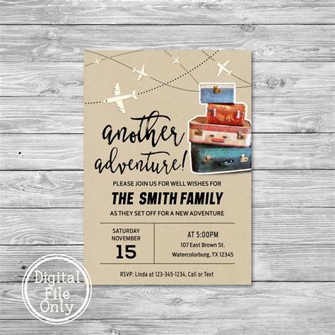 Moving Party Invite Farewell Invitation Going Away Party I Inspire