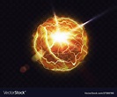Electric ball lightning fireball energy flash Vector Image