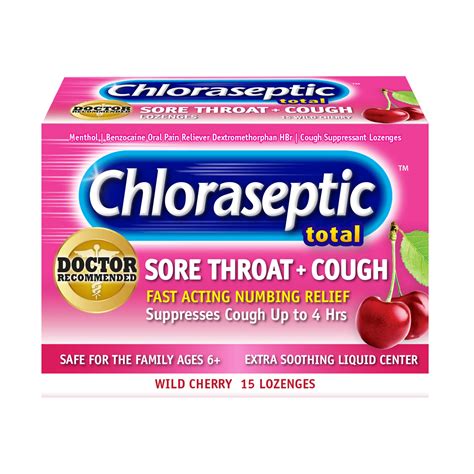 Chloraseptic Sore Throat Lozenges Cough Wild Cherry Shop Cough