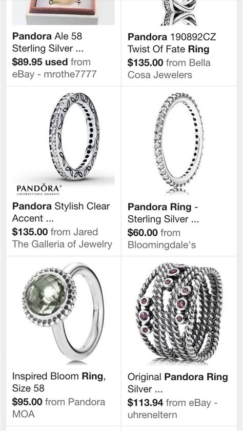Pandora Ring Sizes Chart