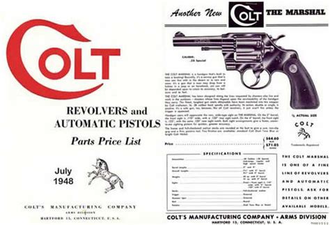 Colt 1948 Revolvers And Pistols Parts Catalog Cornell Publications