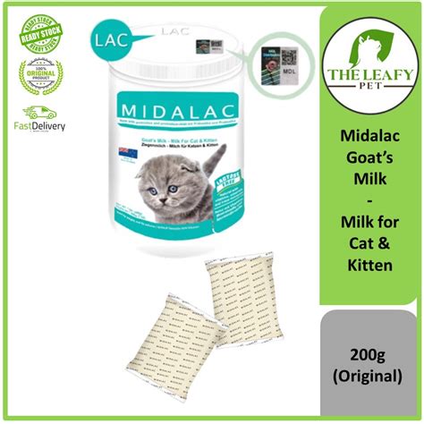 Original Midalac Goats Milk Powder Milk For Cat And Kitten 200g