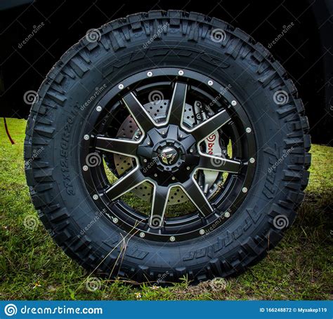 Tuning Wheels In Black Toyota Tundra Editorial Photography Image Of