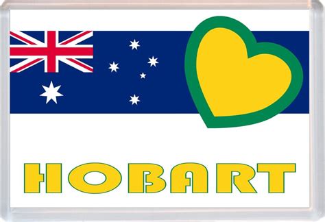 Hobart Love Australiaaustralian Towns And Cities Flag Jumbo Fridge