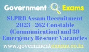 SLPRB Assam Constable Of Police Recruitment 2023