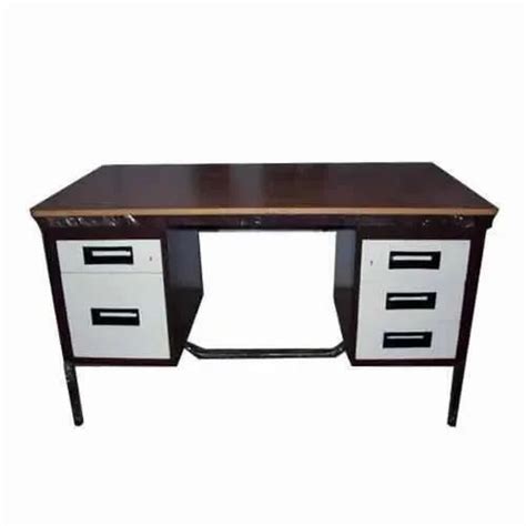 Rite Source Metal Executive Office Table Grey And Tek Brown At Rs 8500