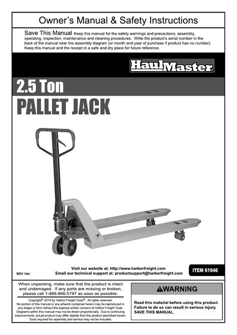 Haul Master Pallet Jack Parts Ladtroegner 99