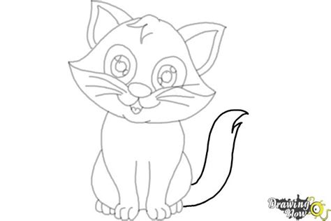 How To Draw A Cartoon Cat Ver 2 Drawingnow