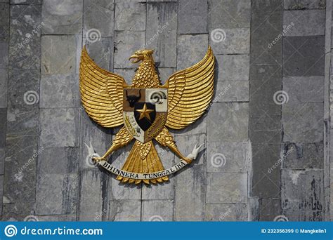 Garuda Pancasila Indonesian Five Principles With A Natural Background