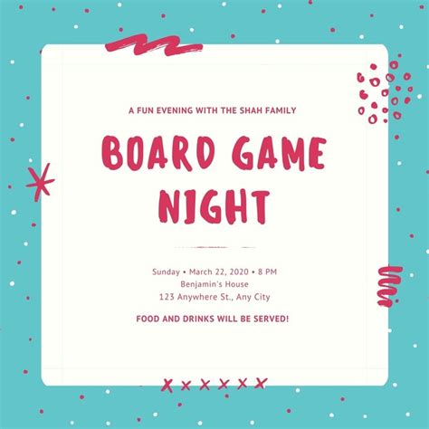 Free Custom Printable Game Night Invitation Templates Canva