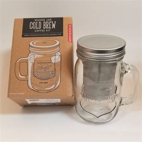 Mason Jar Cold Brew Coffee Kit 475 M Stainless Steel Straw With Filter