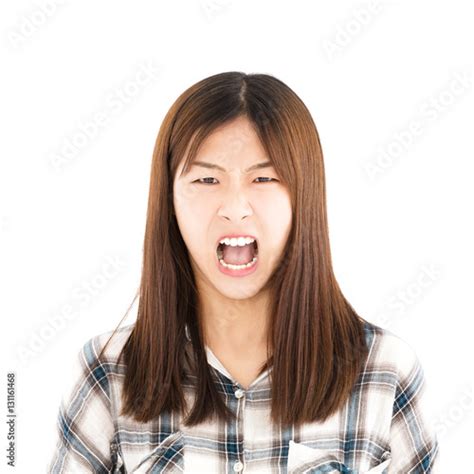 Angry Asian Young Casual Woman Portrait Zdjęć Stockowych I Obrazów