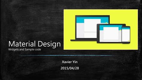 Material Design Widgets And Sample Code Ppt