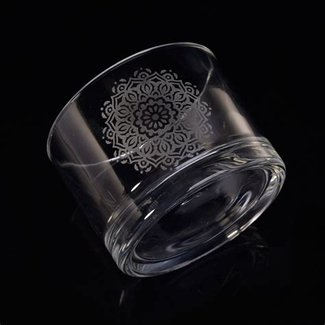 Clear Replacement Glass Candle Holders With Laser Engraved