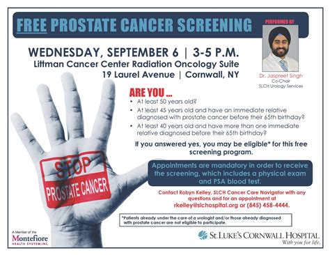 Free Prostate Cancer Screening Premier Medical Group