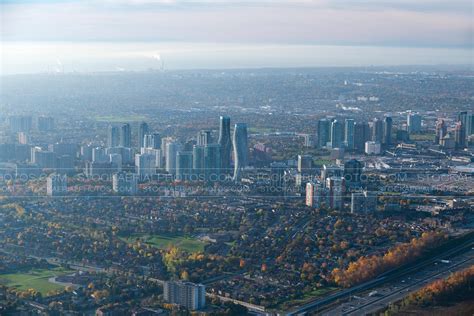 Aerial Photo Mississauga City Skyline