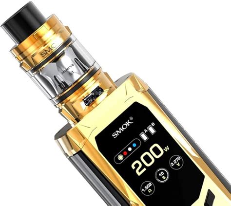 Smok R Kiss Vape 200 W Full Kit With Tfv Mini V2 Tank Gold Black Uk Health