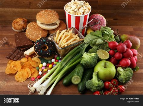 Healthy Unhealthy Food Image & Photo (Free Trial) | Bigstock