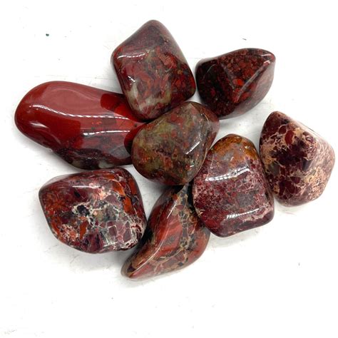 Jasper Brecciated Red Tumblestones My Lost Gems